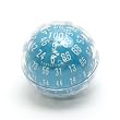 Role Playing Dice - D100 Opaque Blue & White Spherical Dice / Die - Made in USA - "ZOCCHIHEDRON"