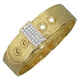 Torrini Zero - 18K Yellow Gold and Diamond Pave Cuff Bracelet