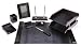 Majestic Goods Office Supply Synthetic Leather Desk Set, Black 9 Piece (W513)