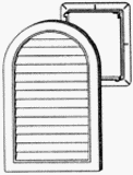 Alcoa Home Exteriors RDTOPGV14 PW Round Top Gable Vent