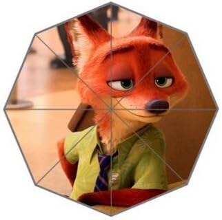 Custom Zootopia Auto Foldable Umbrella Windproof Travel Umbrella