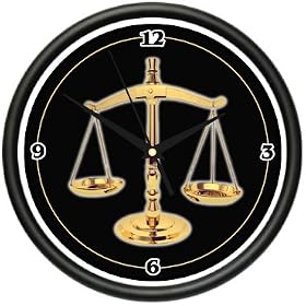 SCALES OF JUSTICE ~Wall Clock~ attorney law office gift