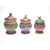 Certified International Tea Garden 3-Piece Canister Set