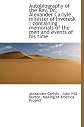 Autobiography of the Rev. Dr. Alexander Carlyle, minister of Inveresk: containing memorials of the