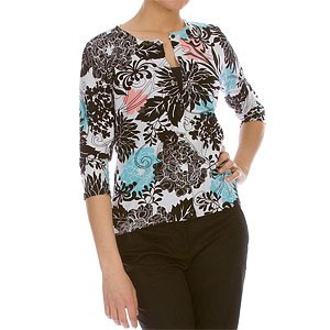 Buy August Silk Printed Knit Cardigan by August Silk