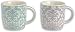 Churchill Linda Barker Essence Mug Set China 2 Purple and 2 Blue Ref ESSE00031 [Pack 4]