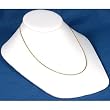 Necklace Bust White Leather Slatwall Jewelry Display