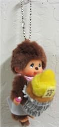 Bakery Shop Monchhichi Mont Blanc Keychain Plush Doll