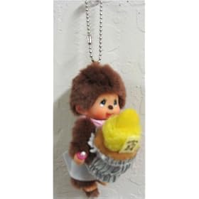 Bakery Shop Monchhichi Mont Blanc Keychain Plush Doll