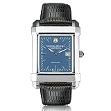Virginia Military Institute Men's Swiss Watch - Blue Quad with Leather Strap by M.LaHart