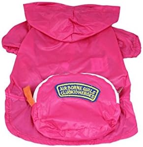 FastPet Doggie Breathable Clothes Dog Pocket Hoodie Sunscreen Summer Shirt Pet Coat Puppy Protection Air Conditioning Rose Red (L)