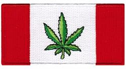 Canada Weed Embroidered Patch Marijuana Pot Leaf Canadian Flag Novelty Iron-On Emblem
