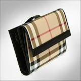 Burberry - Burberry Medium Nova Check Wallet With Black Trim