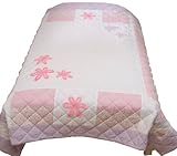 Snuggle Sac Hearts and Flowers Twin Bedspread