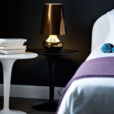 Kartell 860009 Beistelltisch Tip Top Mono, schwarzgl&auml;nzend