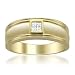 14k Yellow Gold Princess-cut Diamond Men's Wedding Band Ring (1/6 cttw, H-I, I1-I2)