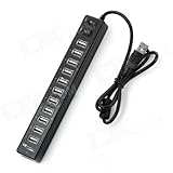 PowerS 12 Port USB Hub with 2 Control Switches