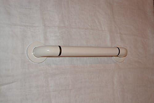 Global Safety Products 16" white ABS plastic Grab Bar w/bronze ring