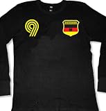 Deutschland Country Crest International Soccer Thermal Shirt, Germany Soccer Mens Thermal Shirt