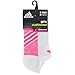 adidas Girls Cushion No Show Socks (Pack of 3), White/Solar Pink - Night Flash Purple - Vivid Mint, Medium