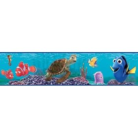 Imperial Disney Home DF059111B Finding Nemo Border, Blue, 6.83-Inch Wide