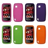 Nokia Nuron 5230 - 4 Pack of Premium Soft Silicone Gel Skin Cover Cases (Ho ....