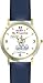 Habit 1 - Proactive Man (English Text) - DELUXE TWO-TONE WATCH from THE 7 HABITS - WATCH COLLECTION BY WATCHBUDDY&reg; - Arabic Numbers - Blue Leather Strap-Size-Large ( Men's Size or Jumbo Women's Size )