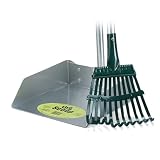 Flexrake Poop Pet Scoop/Rake with 3-Feet Aluminum Handle, Large