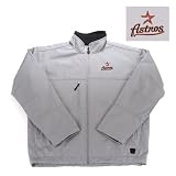 Houston Astros MLB Girls "Lucky" Full Zip Hooded Jacket (Pink) (Large)