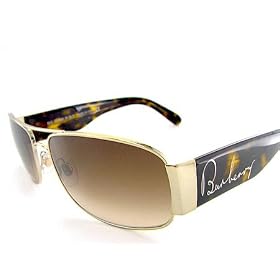 New Burberry 3011 1002 13 Sunglasses 60-17-135 Soft Brown Lense Gold Frame Tortoise Temple