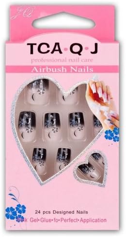 GURAIO Acrylic Designer Nail Tips False French Nails Full Free Glue Art