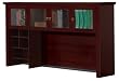 Manchester Hutch With 4 Glass Doors in Mahogany Finish By Bestar Furniture