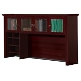Manchester Hutch With 4 Glass Doors in Mahogany Finish By Bestar Furniture by Bestar Furniture