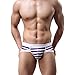 Voberry® Men's Sexy Stripe Boxer Briefs Cotton Underwear shorts Soft Underpants (XL, B)