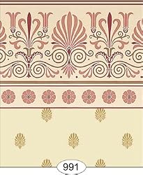 Dollhouse Wallpaper " Victorian Fleur Cream "