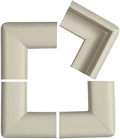 LESSISSIPPI® Thick High Density Childproofing Corner Guards, Home Safety Furniture &amp; Table Corner Protectors (8 Pcs, White)