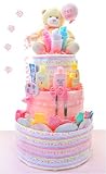 It's A Girl 3 Tier Diaper Cake - Great Gift