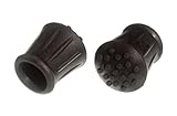 WALKING STICK CRUTCH FRAME FERRULE BLACK RUBBERISED 7/8 INCH 22MM ID ( pack 4 )