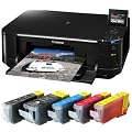 Canon PIXMA MG5250 Multifunktionsger�t Wireless (Drucker, Scanner, Kopierer) + 5 Patronen + USB-Kabel + 100x 10x15 Fotopapier (Originalpatronen nicht im Lieferumfang)