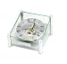 Quantum Glass Table Clock with Skeleton Movement