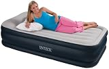 Luftbett Deluxe Pillow 230 V Grey-Blue “Twin” (102 x 203 x 48 cm, schwarz/grau)