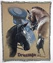 Horse Dressage Horse Show Cotton Throw Blanket