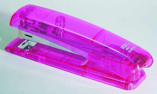 Charles Leonard Inc. Plastic Transparent Stapler, Full Strip, Pink, 1 per Box