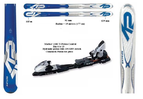 K2 Apache Outlaw 08-09 Mens Skis