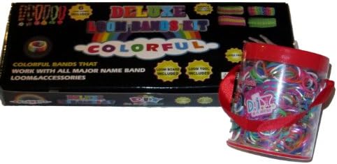Deluxe 600 Pc Loom Bands Kit + Bonus 1200 Pc Bucket of Colorful Bands