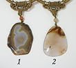 Small Natural Shaped Agate on Hand-knotted Tan Rope Necklace #2