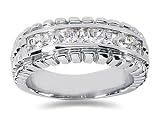 1.36 ctw Men's Diamond Ring in 18K White Gold