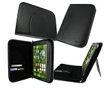 rooCASE Executive Portfolio (Black) Leather Case Cover with Landscape / Portrait View for Lenovo IdeaPad A1 7-Inch Android Tablet