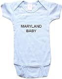 MARYLAND BABY - State Series - White, Blue or Pink Onesie / Baby T-shirt
