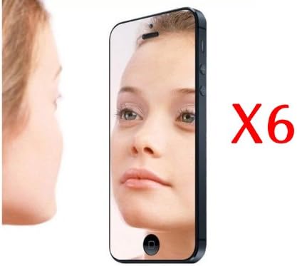 Cases Kingdom 6 x Mirror Finish LCD Touchscreen Display Protective Film Screen Protector For iPhone 5 5S 5C